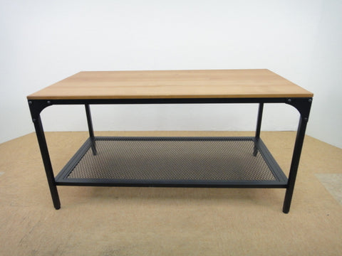 2472 ■ IKEA コーヒーテーブル ローテーブル FJALLBO フィエルボ パイン無垢材 幅90 x 奥行46 x 高さ46cm（網棚の高さ9cm）■